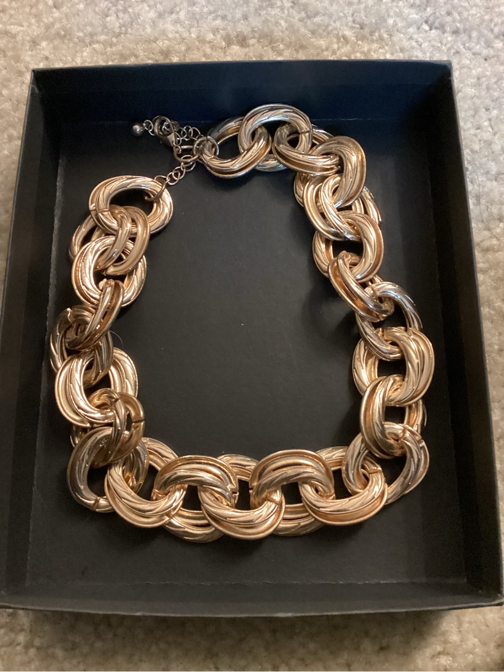 Gold Link Statement Necklace - Women Jewelry